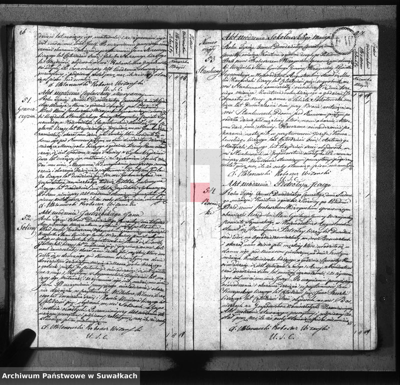 image.from.unit.number "Akta urodzonych gminy wiżańskiey obwodu seyneńskiego, w województwie augustowskim od dnia 1-go stycznia do dnia 31 grudnia 1824 roku"