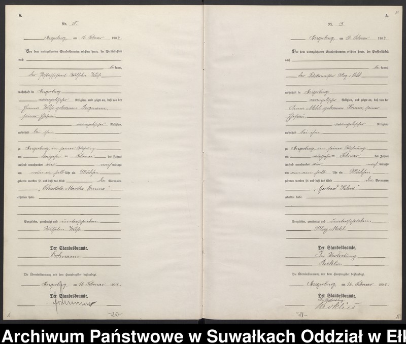 image.from.unit.number "Geburts-Neben-Register des Preussischen Standesamtes Angerburg Kreis Angerburg"