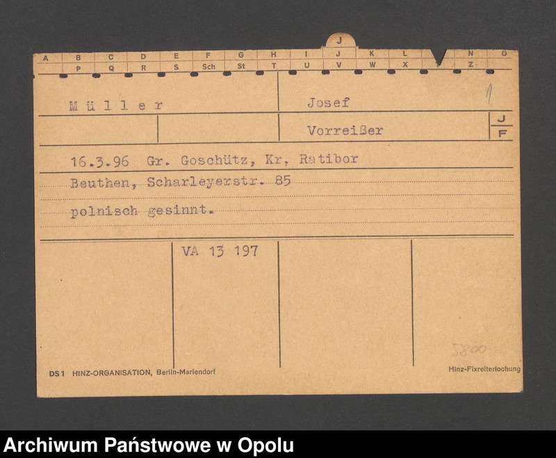 Obraz 3 z jednostki "[Müller Josef, ur. 16.3.1896 Gross Goschütz]"