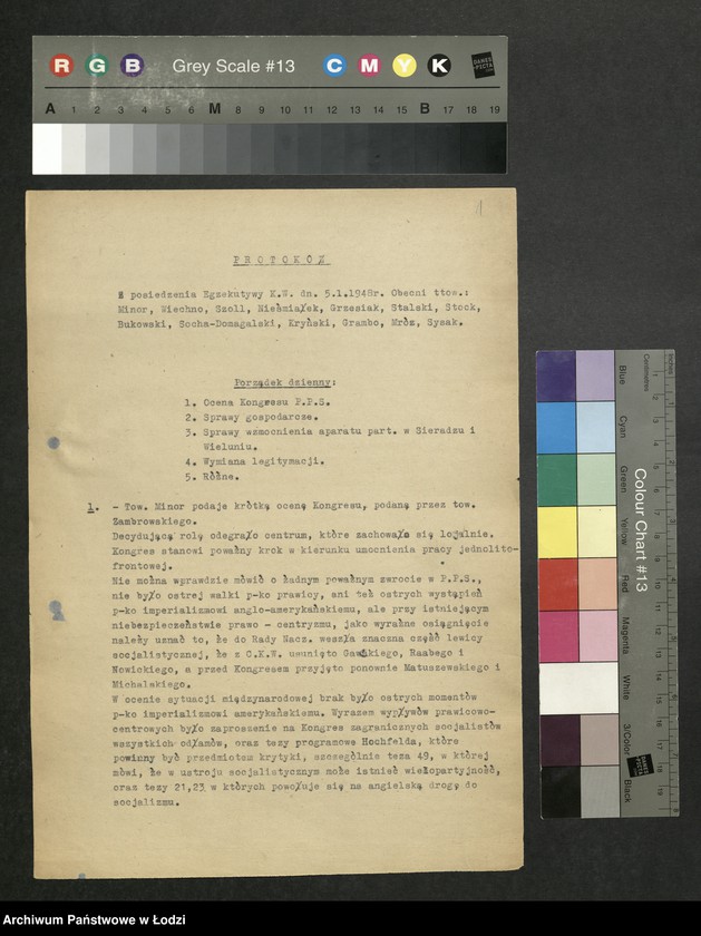 Obraz 2 z jednostki "Egzekutywa [protokóły z posiedzeń]"