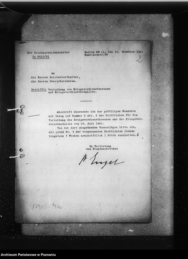 Obraz 6 z jednostki "Kriegsverdienstkreuze- Abteilung Arbeit"