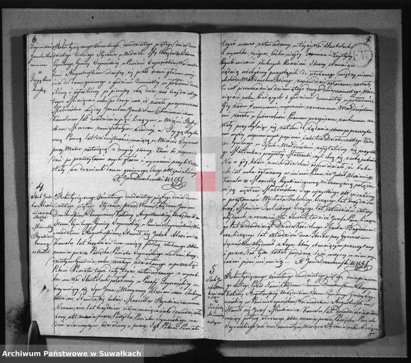 image.from.unit.number "Akta zaślubionych gminy seyneńskiey w roku 1825."