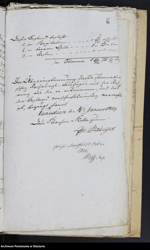 image.from.unit.number "Summarische Auszüge aus der Rechnungen über Einnahme und Ausgabe der Kirche zu Venedien"