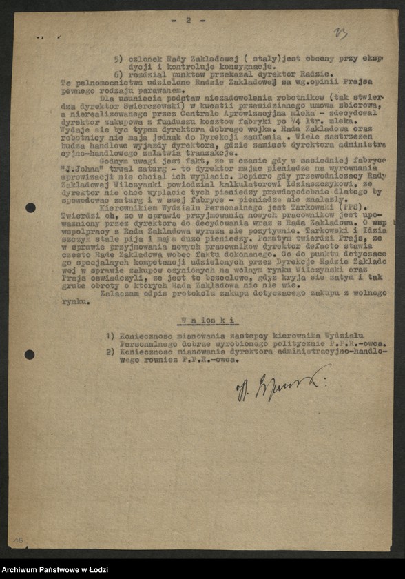 Obraz 14 z jednostki "Wykazy robotników członków partii wysuniętych na stanowiska [kierownicze]"