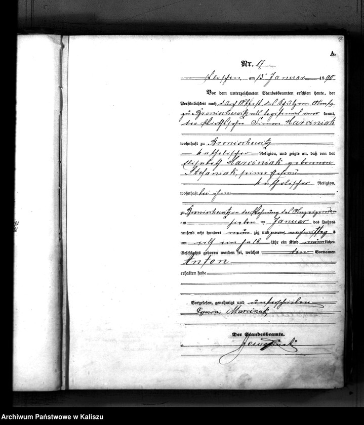 Obraz 20 z jednostki "[Księga urodzeń]"