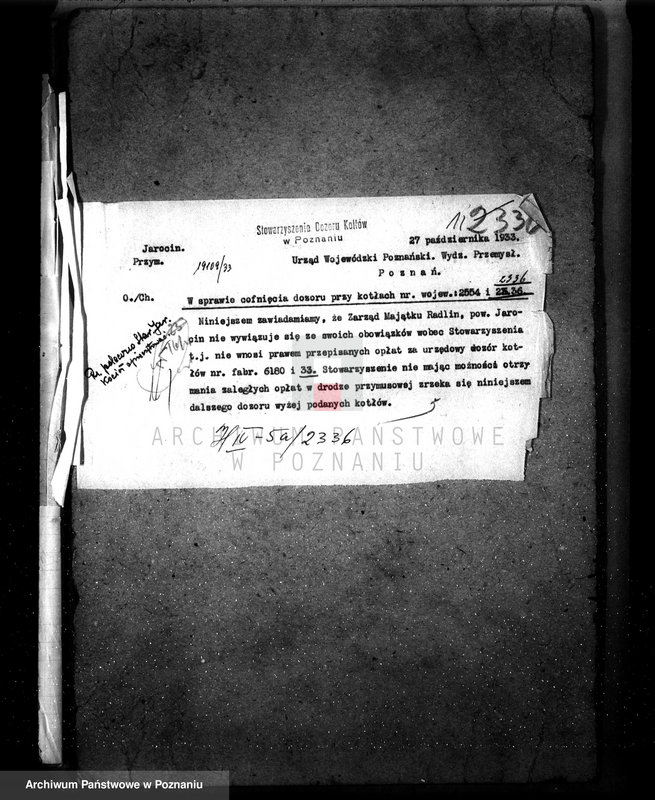 Obraz 15 z jednostki "Majętność Radlin pow. jarociński nr fabr kotła 33, nr woj. kotła 2336"