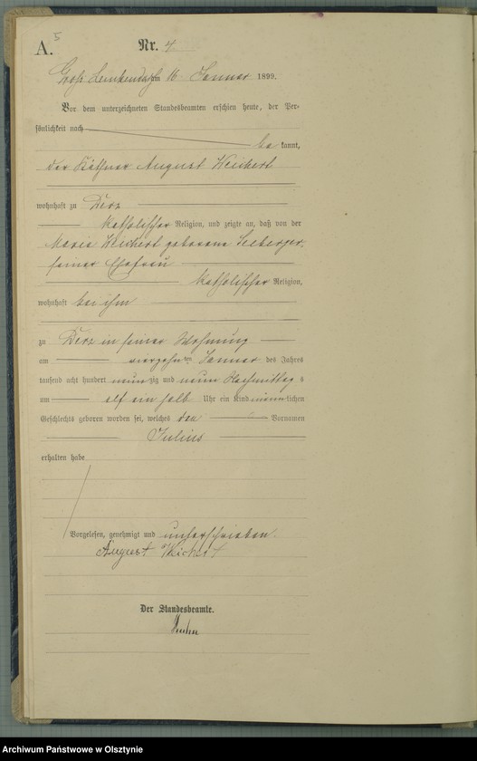 image.from.unit.number "Geburts-Haupt-Register Nr 1 - 98"