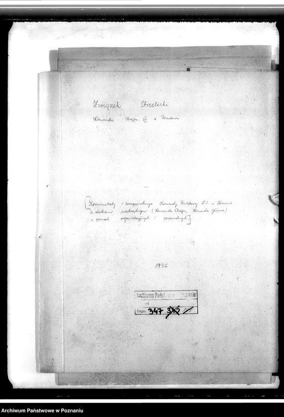 Obraz 4 z jednostki "Komunikaty i korespondencja Komendy Powiatowej Związku Strzeleckiego w Koninie z władzami nadrzędnymi - Komenda Okręgu. Komenda Główna w sprawach organizacyjnych i personalnych"