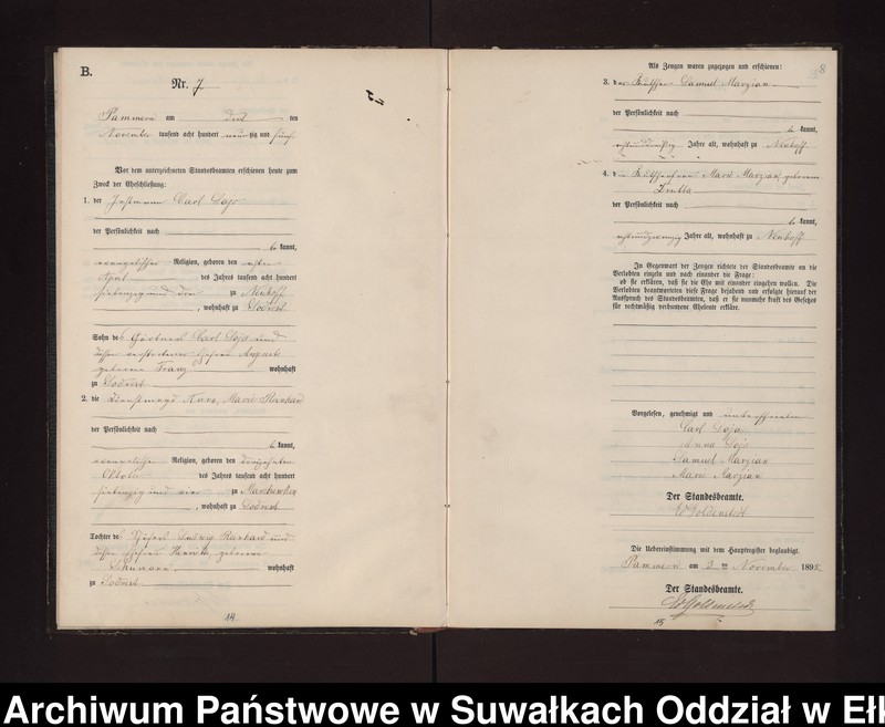 image.from.unit.number "Heiraths-Neben-Register des Preussischen Standes-Amtes Neuhoff Kreis Loetzen"