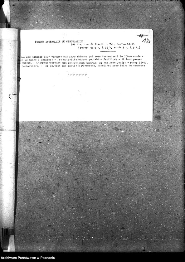 Obraz 16 z jednostki "Territoires Rhenans [korespondencja polskiego przedstawiciela handlowego Derezińskiego]"