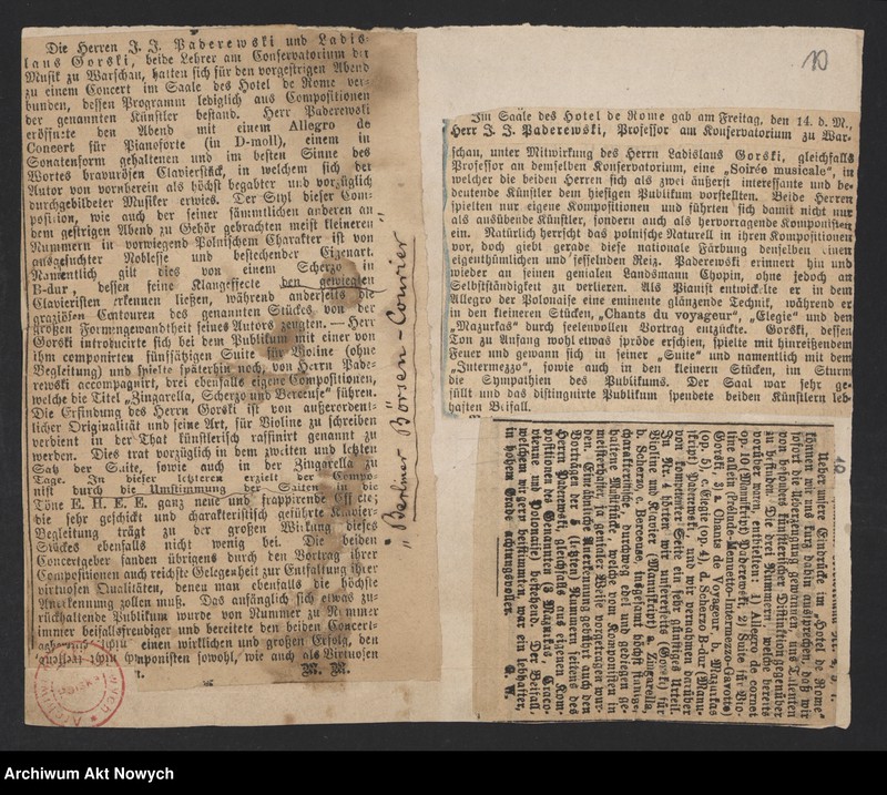 Obraz 11 z jednostki "Programy i krytyki koncertów i turnée od 1879 do 1891; brak s.3"