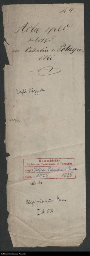 Obraz 2 z jednostki "A. betr. Valentin von Połczyński aus Ślesin auch Marzell Połczyński"