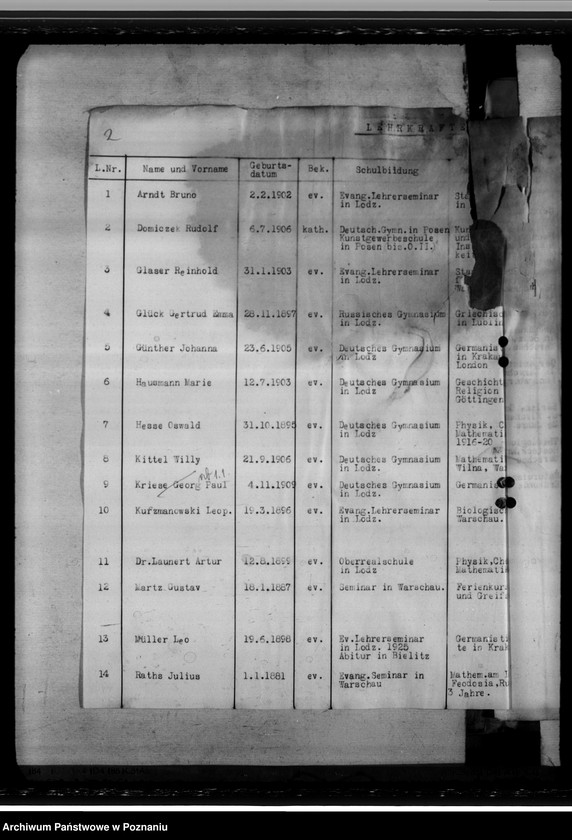 Obraz 7 z jednostki "Staatliche General von Briesen- Schule in Litzmannstadt (Łódź)"