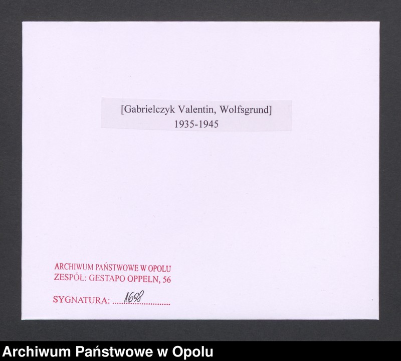 Obraz 2 z jednostki "[Gabrielczyk Valentin, Wolfsgrund]"