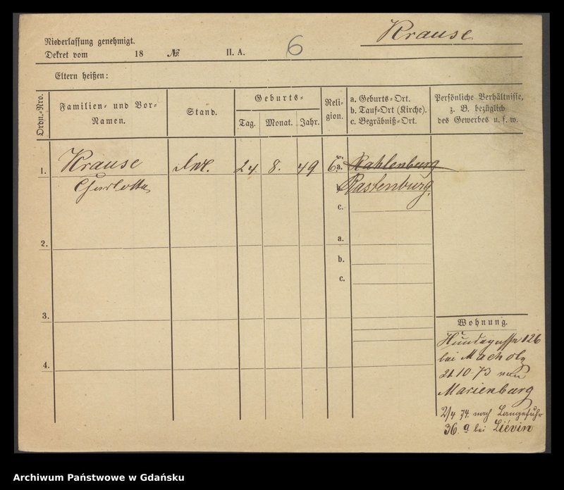 image.from.unit.number "Karty meldunkowe: Krause Charlotte - Krause Emil"