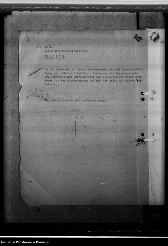 Obraz 6 z jednostki "Dr. Trautwein - Bügermeister und Kämmerer in Posen"