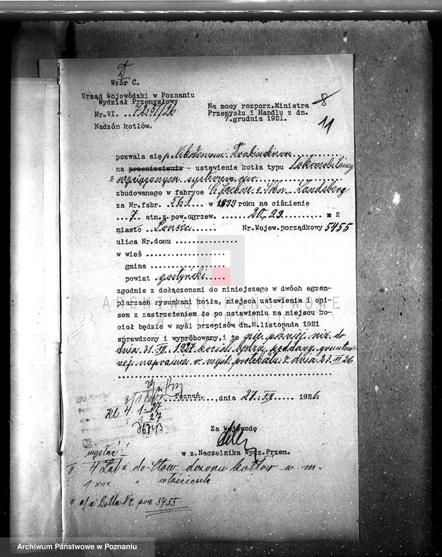 Obraz 14 z jednostki "Tartak Mielżyńskiego w Borowej Karczmie pow. leszczyński nr woj. kotła 5455"