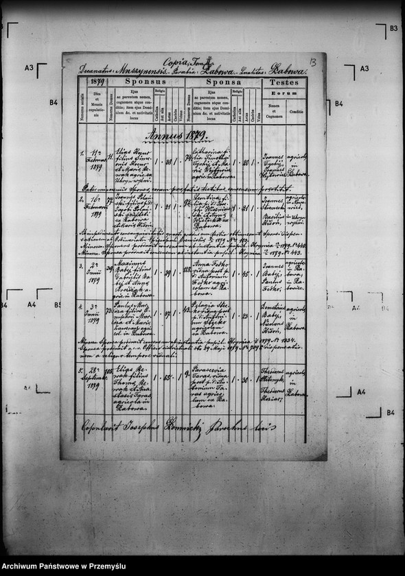 Obraz 17 z jednostki "[Kopie ksiąg metrykalnych parafii Łabowa z filiami Kotów, Łabowiec, Uhryń Niżny (dekanat Muszyna)]"