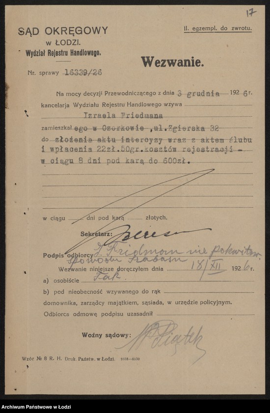 Obraz 19 z jednostki "Izrael Frydman – przemiał zboża"