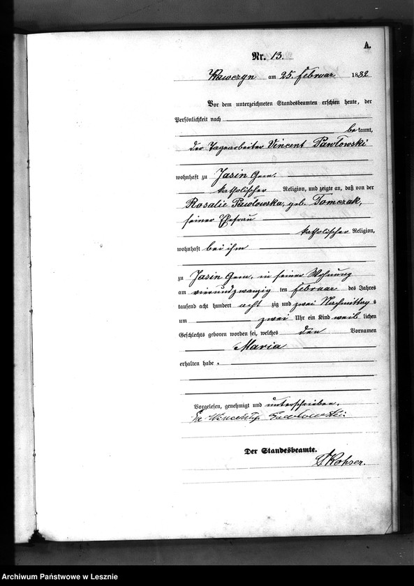 Obraz 15 z jednostki "[Księga urodzeń]"