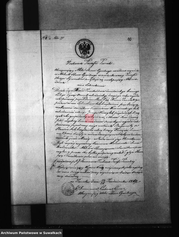 image.from.unit.number "Dowody do Aktów Małżeństwa Parafii Kaletnik Roku 1867"