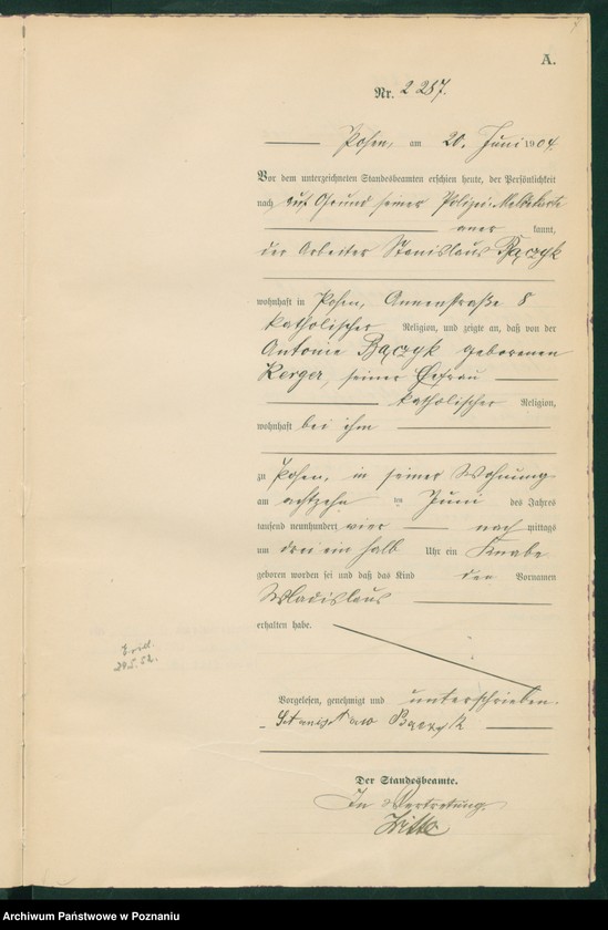 Obraz 8 z jednostki "Księga miejscowa urodzeń tom V"