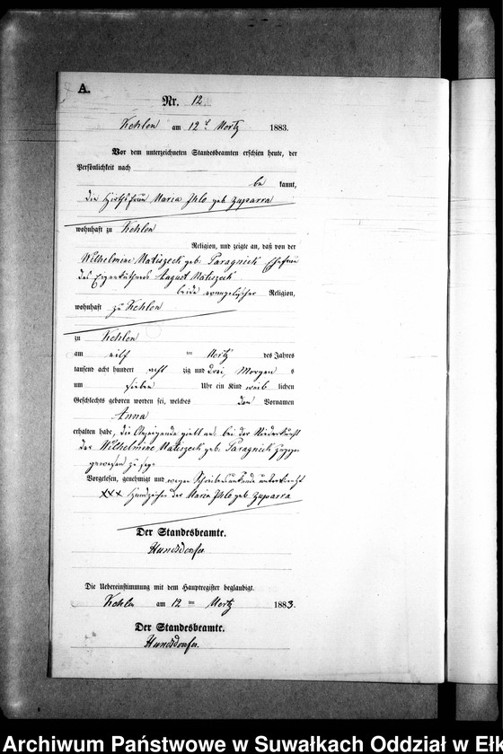 image.from.unit.number "Geburts-Neben-Register des Preussischen Standes-Amtes Kehlen Kreis Angerburg"