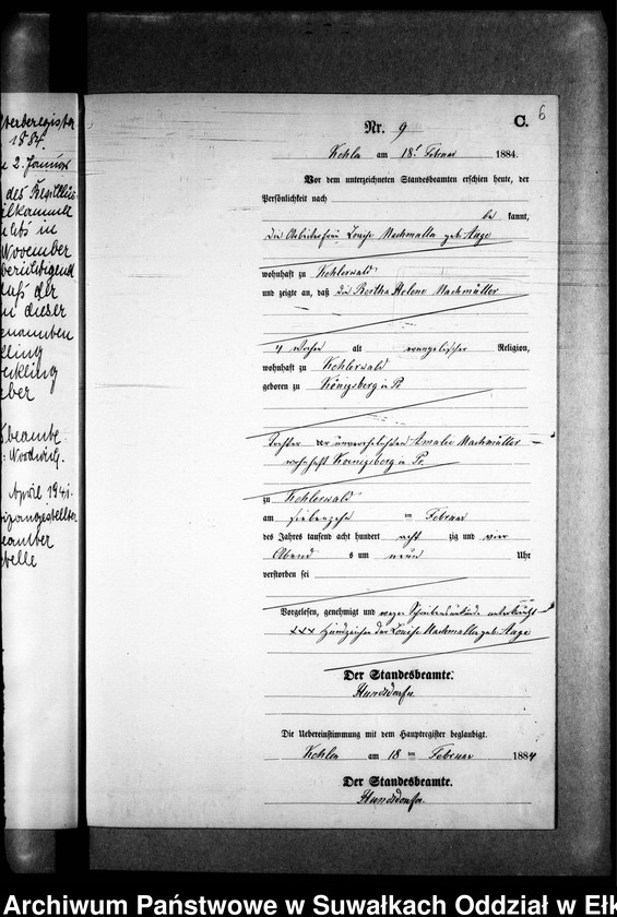 image.from.unit.number "Sterbe-Neben-Register des Preussischen Standes-Amtes Kehlen Kreis Angerburg"