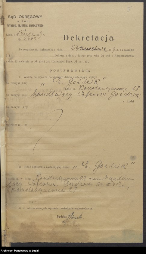 Obraz 7 z jednostki "Efraim Goździk- sklep galanteryjny"