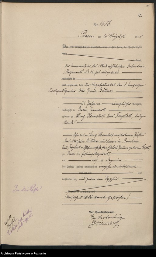 Obraz 13 z jednostki "Księga miejscowa zgonów tom IV [Rejestr główny zgonów]"