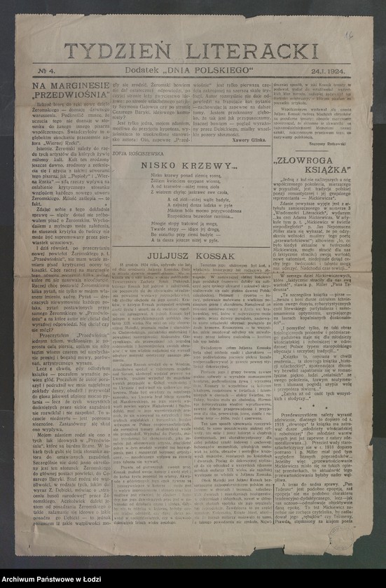 image.from.unit.number "[Akta dotyczące Juliusza Kossaka i jego działalności w "Kole Artystyczno - Literackim"]"