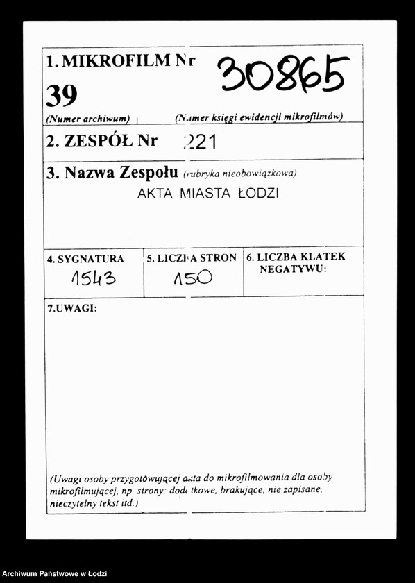 Obraz 2 z jednostki "Rachunek kasy ekonomicznej m. Łodzi za rok 1858"