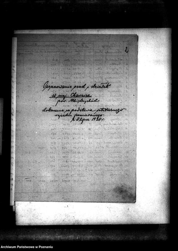 Obraz 6 z jednostki "Operat szacunkowy /parcelowanego majątku/ Charcice i Izdebno powiatu międzychodzkiego"