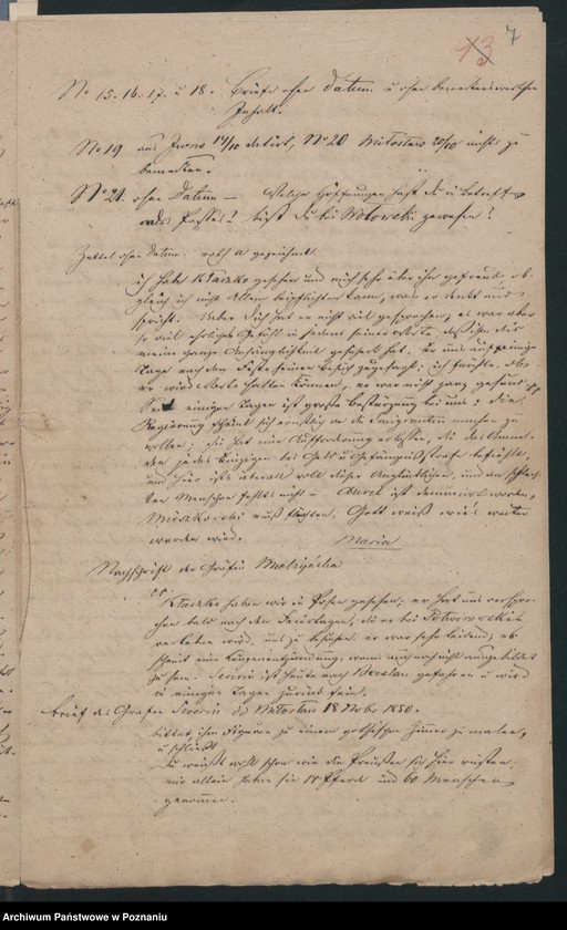 Obraz 11 z jednostki "A. betr. Leo Kaplinski, Maler, Gatte der Pflegetochter des Grafen Sewerin Mielżyński"