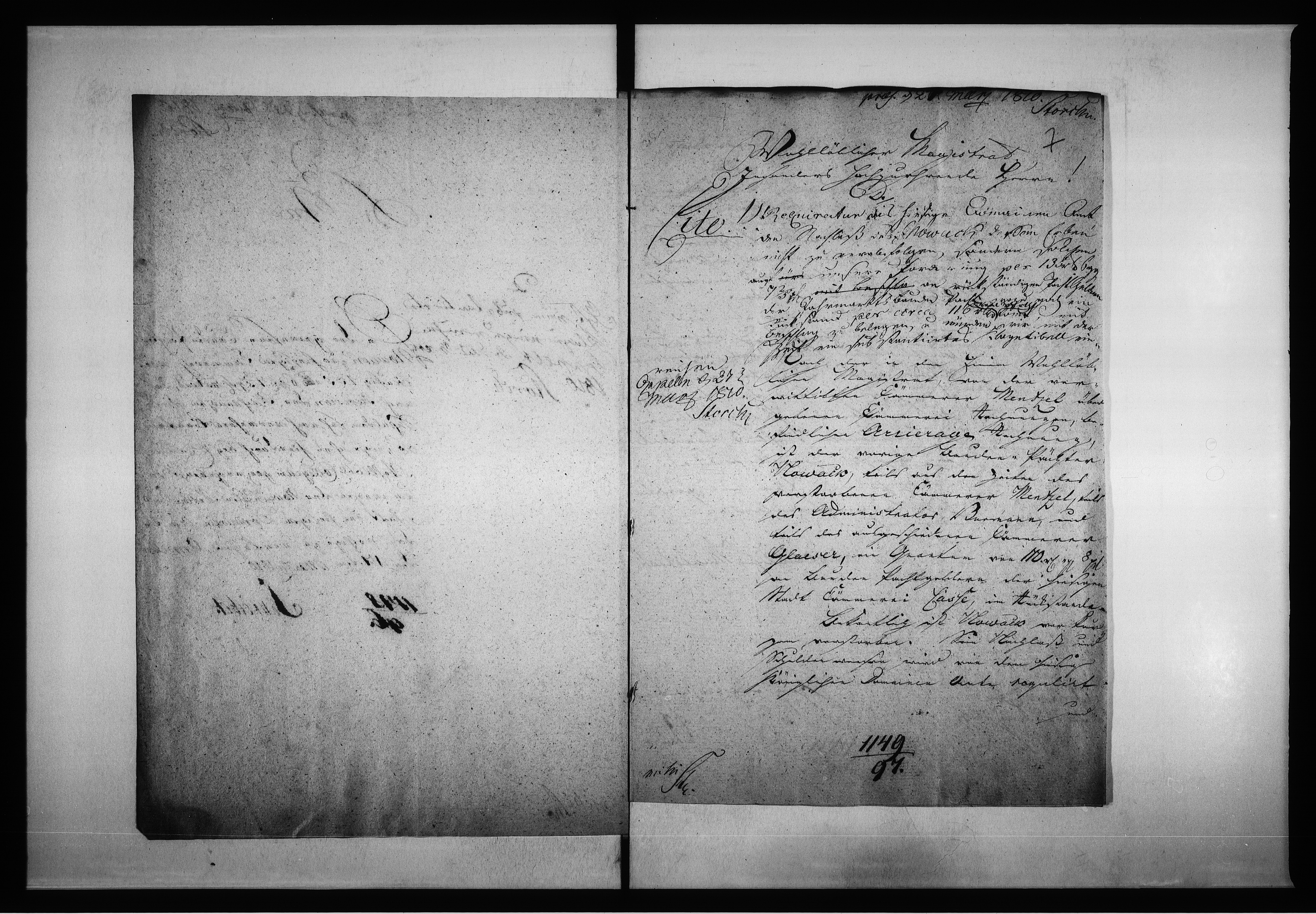 Obraz 11 z jednostki "Manual Akten des Magistrats zu Oppeln wegen der Forderung von Baudenpachtgefälle an die Andreas Nowackschen Erben auf dem hiesigen Schloss Grunde wohnhaft"