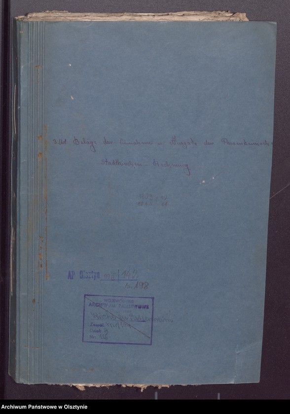 image.from.unit.number "Beläge der Einnahme und Ausgabe der Passenheimschen Stadtkirchen Rechnung"