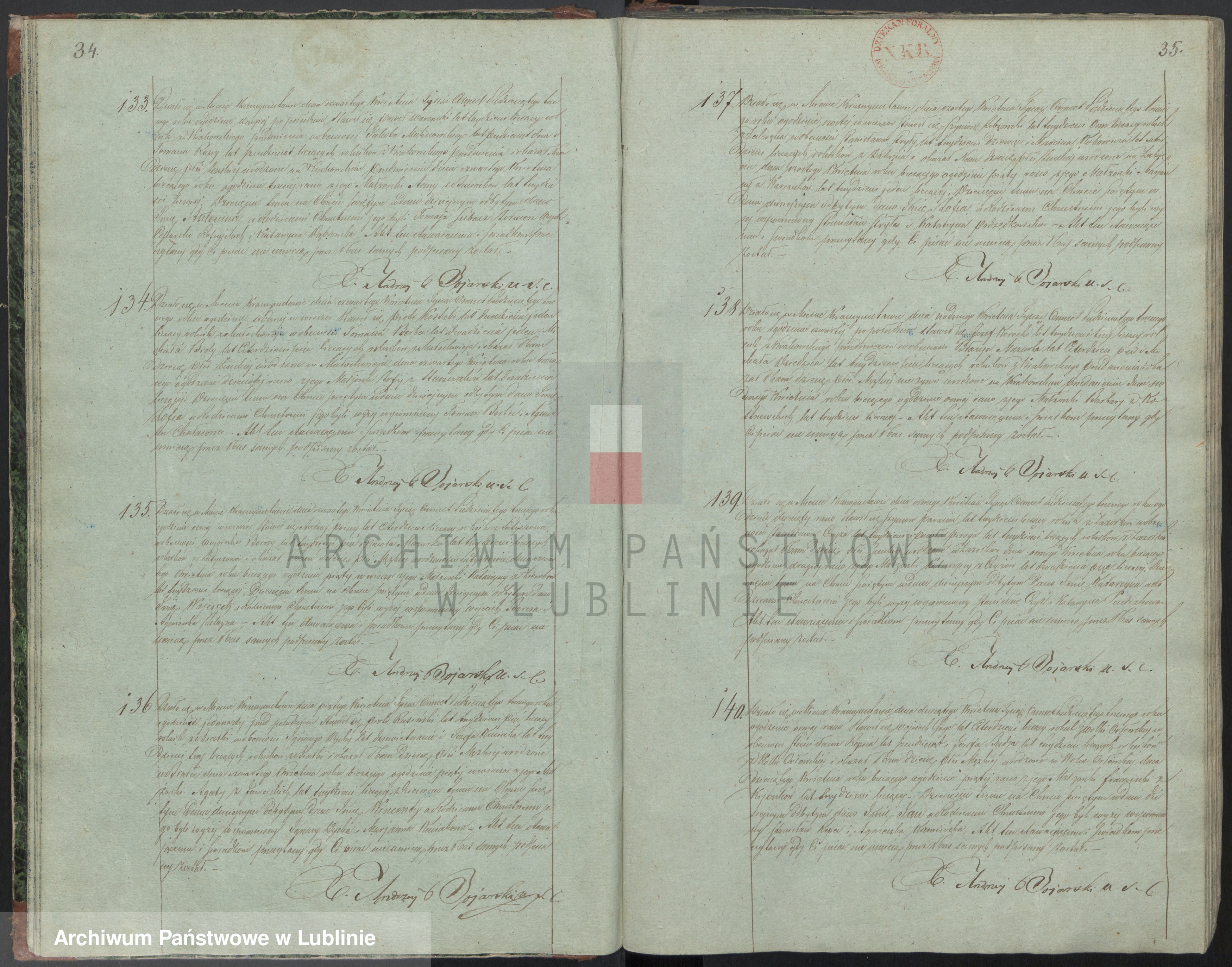 Skan z jednostki: Księga urodzeń, małżeństw i zgonów