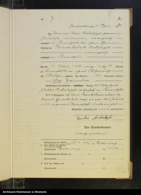 image.from.unit.number "Geburtenbuch Nr 1 - 18,1 - 23,1 - 19 i 1 - 2"