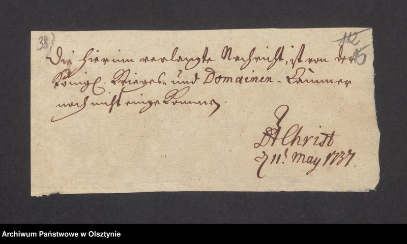 image.from.unit.number "Eisenbart [Eisenbarth], H. [Haupt] A. [Amt] Brandenburg [Pokarmin]. Acta das Gesuch der Universität um Niederschlagung des Allodificationscanons"