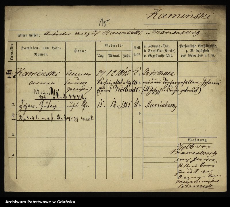 image.from.unit.number "Karty meldunkowe: Kaminski Adolf - Kaminski Hugo"