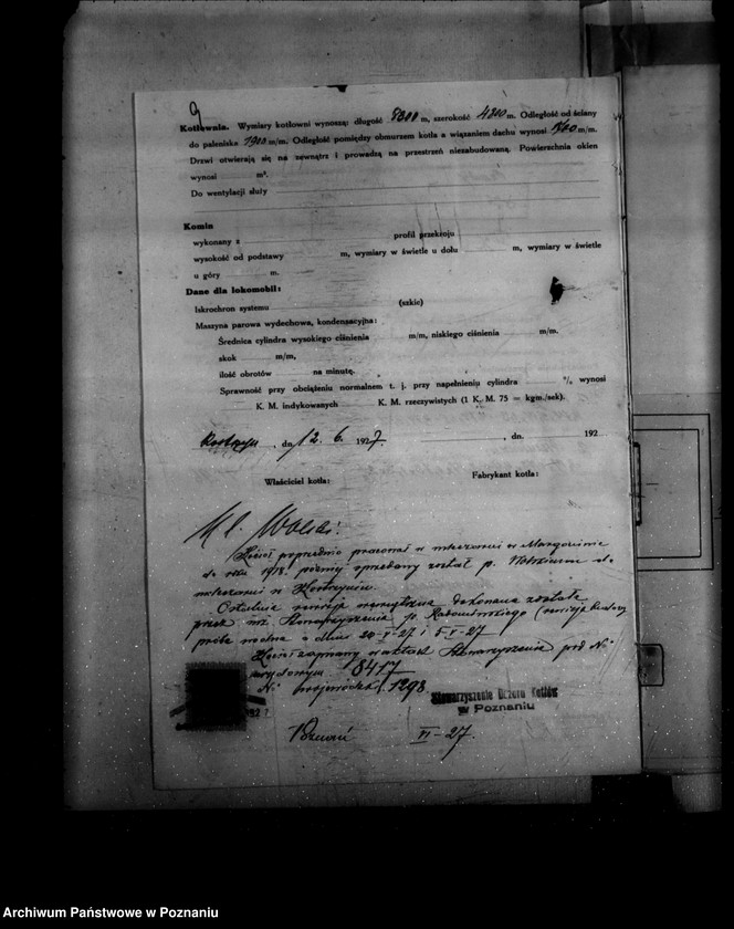 Obraz 13 z jednostki "Mleczarnia A. Wolskiego w Kostrzynie powiat średzki nr woj. 1298"