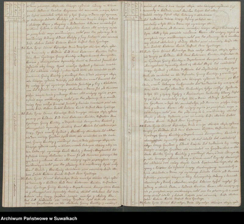 Obraz 17 z jednostki "Akta zeszłych gminy puńskiey odpierwszego stycznia do dnia ostatniego grudnia 1815 roku."