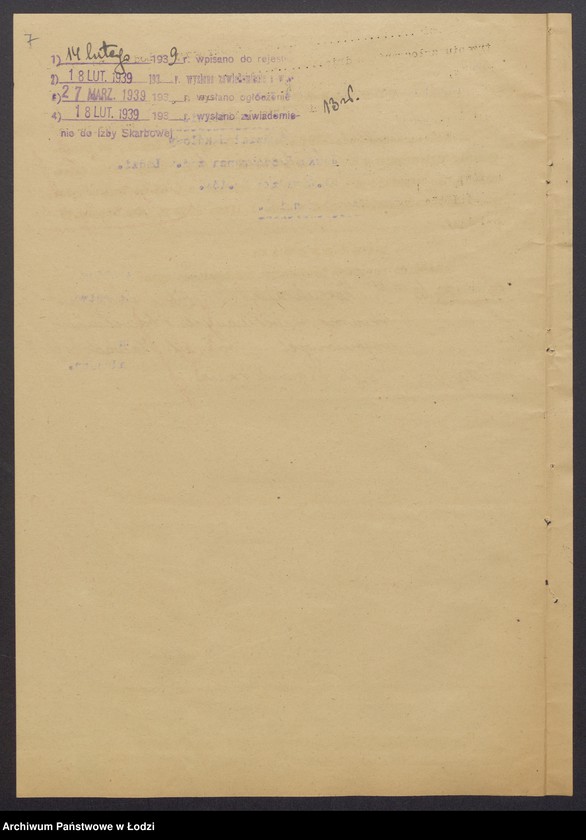 Obraz 9 z jednostki "Josek Rozenkranc – wyrób i sprzedaż towarów bawełnianych i bawełniano-wigoniowych"