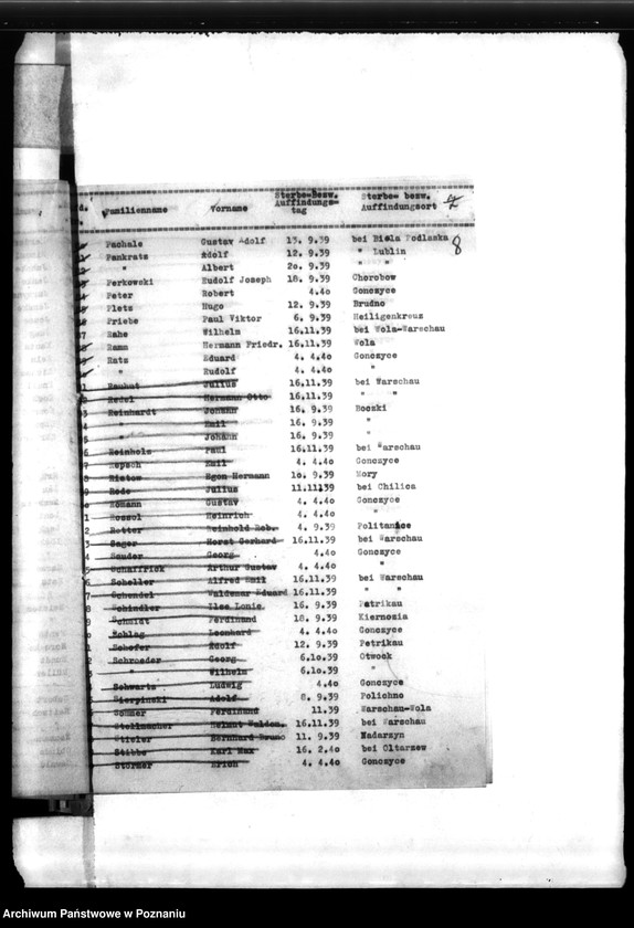 Obraz 12 z jednostki "Schriftwechsel mit Berlin- z Urzędu Stanu Cywilnego i Min. Spraw Wewnętrznych - w sprawie wystawienia świadectw zgonu"