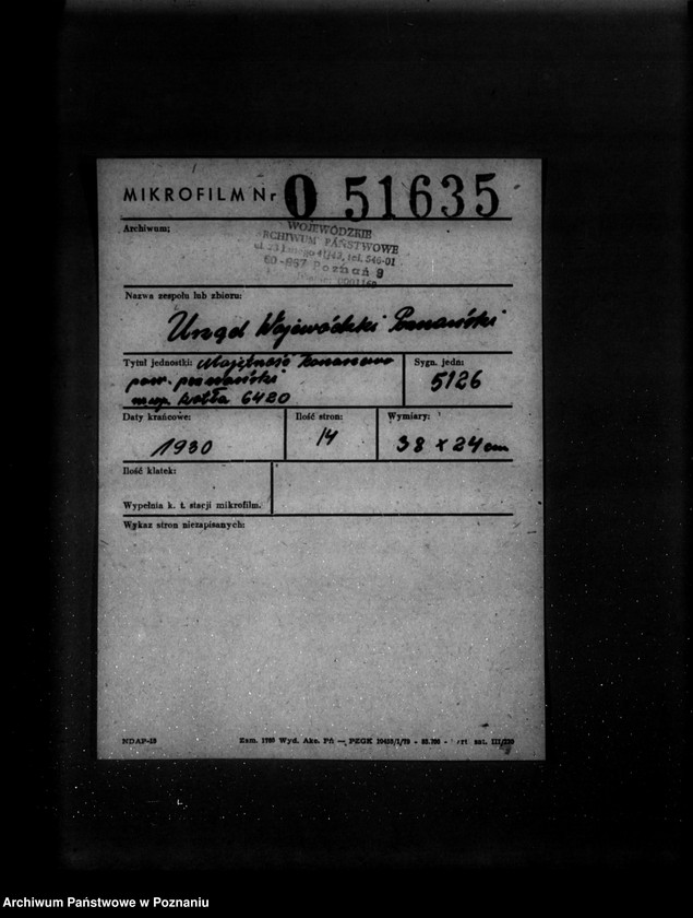 Obraz 2 z jednostki "Majętność Konarzewo powiat poznański nr woj. kotła 6420"