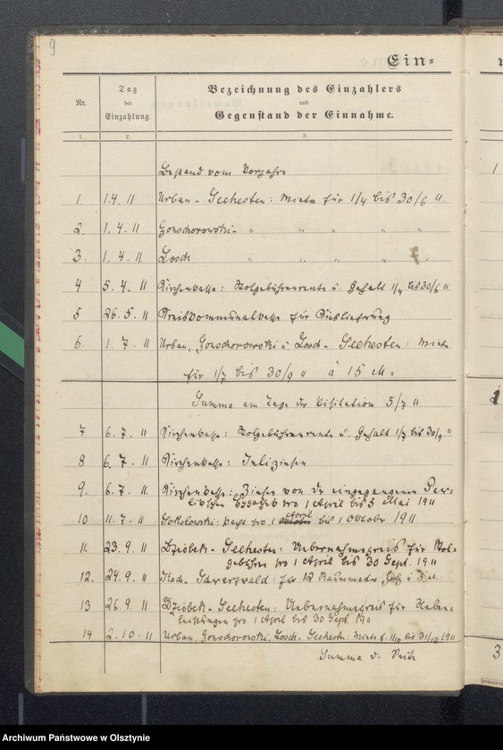 image.from.unit.number "Tagebuch über Einnahme und Ausgabe der Pfarrstellenkasse zu Seehesten"