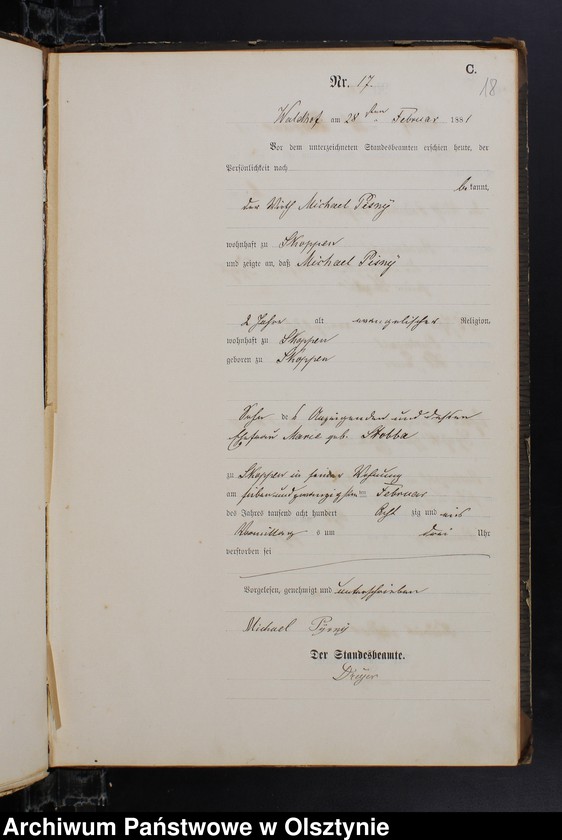 image.from.unit.number "Sterbe-Haupt-Register Nr 1 - 109"