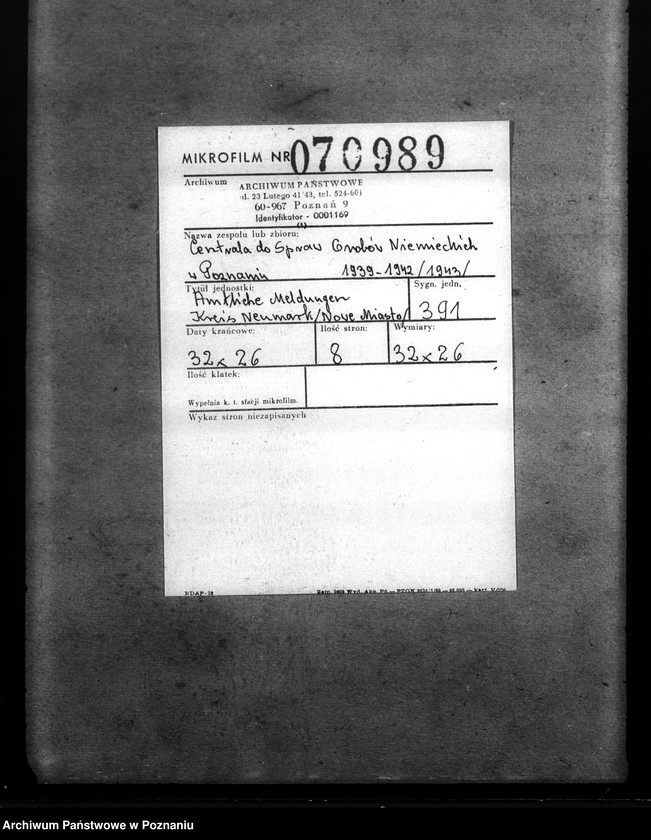 Obraz 2 z jednostki "Amtliche Meldungen Kreis Neumark (Nowe Miasto)"