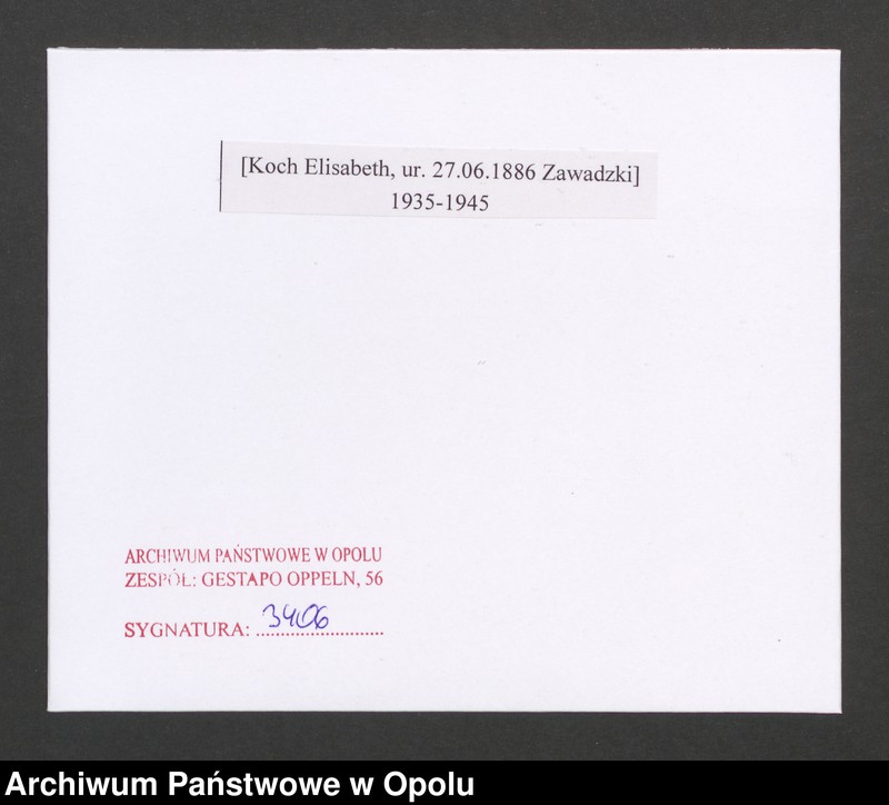 Obraz 2 z jednostki "[Koch Elisabeth, ur. 27.06.1886 Zawadzki]"