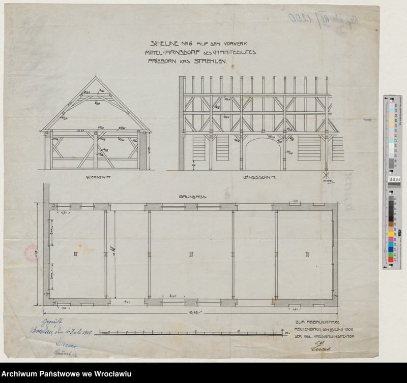 Obraz 1 z jednostki "Scheune N 6 auf dem Vorwerk Mittel Arnsdorf des Charitegutes Prieborn Kreis Strehlen"
